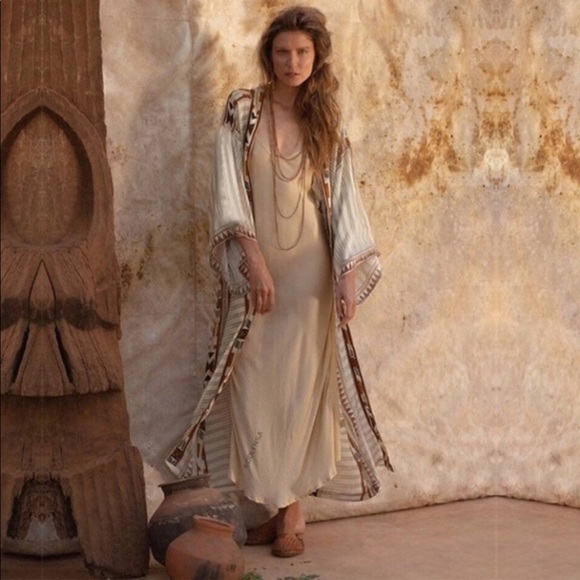 Brand New Western Bohemian Aztec Geo Boho Tribal Kimono Duster - Picture 2 of 5